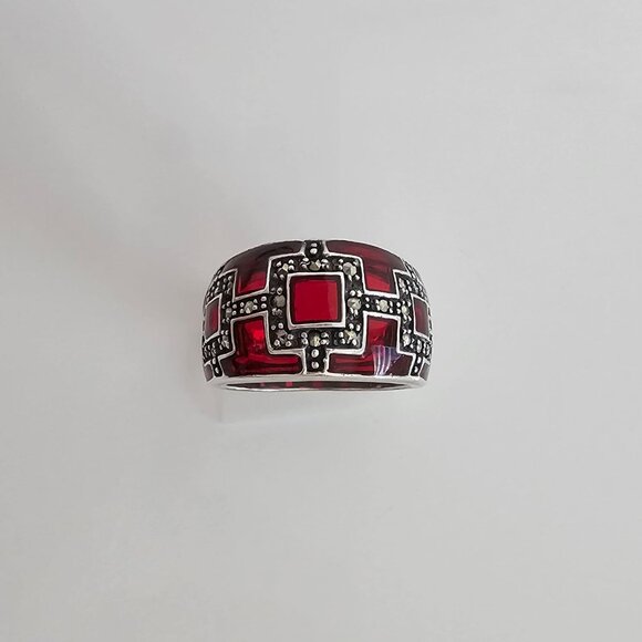 MARCASITE JEWELLERY -BUNDLE! - 1 RING & 2 PAIRS OF EARRINGS! - Picture 7 of 14